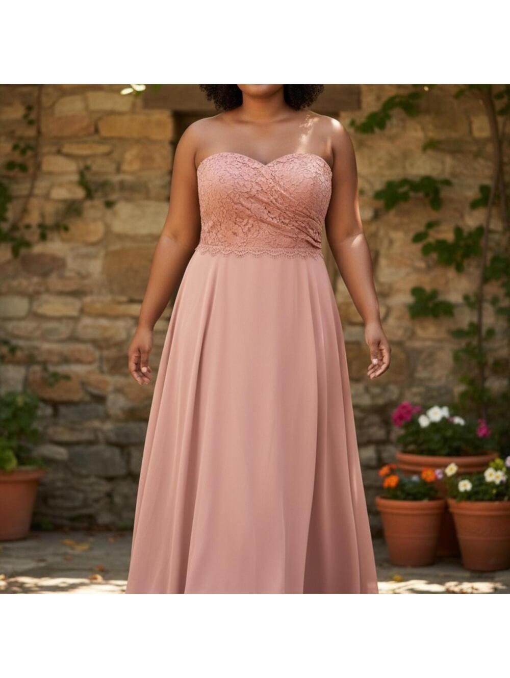 Christina Wu Strapless Gown in Soft Pink